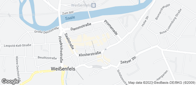 Karte mit Standort von Backhaus Hennig GmbH Backcafé Weißenfels