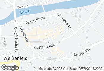 Karte mit Standort von Backhaus Hennig GmbH Backcafé Weißenfels