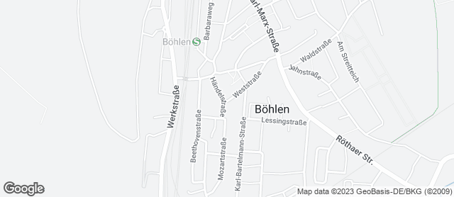 Karte mit Standort von Backhaus Hennig GmbH  Backcafé Böhlen beim Netto