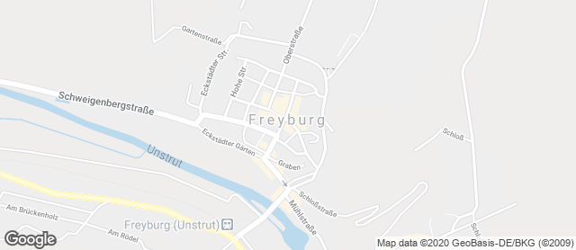 Karte mit Standort von Bäckerei und Konditorei Helge Sommerwerk, Fachgeschäft Freyburg