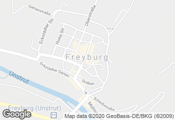 Karte mit Standort von Bäckerei und Konditorei Helge Sommerwerk, Fachgeschäft Freyburg