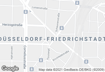 Karte mit Standort von Dein Stadtbäcker Hüttenstraße 63