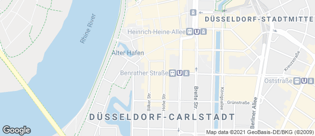 Karte mit Standort von Ihr Bäcker Schüren, Bäckerei Filiale "Carlsplatz"