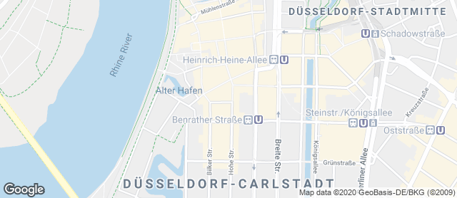 Karte mit Standort von Bäckerei Josef Hinkel