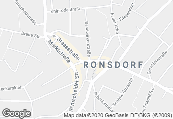 Karte mit Standort von Policks Backstube - Ronsdorf