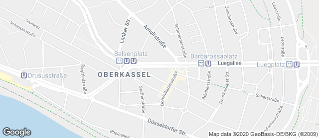 Karte mit Standort von Ihr Bäcker Schüren, Bäckerei Filiale "Oberkassel"