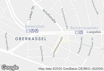 Karte mit Standort von Ihr Bäcker Schüren, Bäckerei Filiale "Oberkassel"