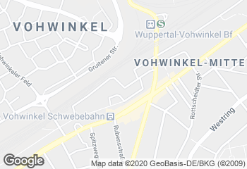 Karte mit Standort von Bäckerei Die 2 im Akzenta Wuppertal Vohwinkel