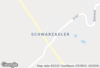 Karte mit Standort von Landbäckerei Scholze -  Filiale Schwarzadler