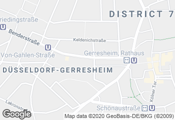 Karte mit Standort von Benderstraße