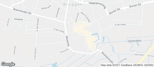 Karte mit Standort von Burgcafé Brüggen Oomen