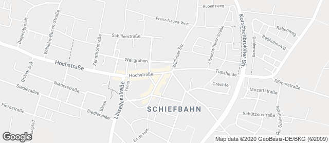 Karte mit Standort von Bäckerei Schmitz