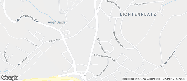 Karte mit Standort von Policks Backstube - Standort Lichtscheid