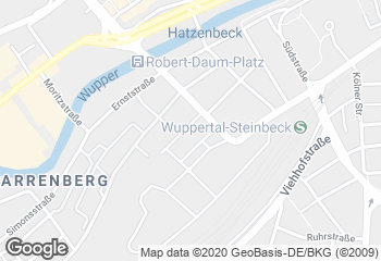 Karte mit Standort von Bäckerei Die 2 im Akzenta Wuppertal Steinbeck