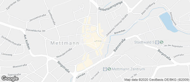 Karte mit Standort von Ihr Bäcker Schüren Bäckerei-Café Filiale "Mettmann"