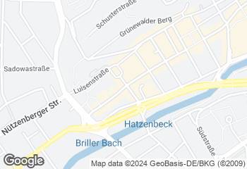 Karte mit Standort von Spezialitäten Bäckerei & Konditorei Behmer - Friedrich-Ebert-Str. / Wuppertal