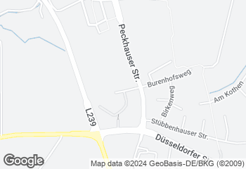 Karte mit Standort von Spezialitäten Bäckerei & Konditorei Behmer - Mettmann
