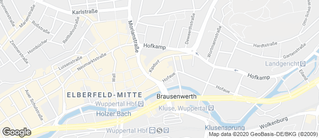 Karte mit Standort von Bäckerei Die 2 im Akzenta Wuppertal Elberfeld ECE Center