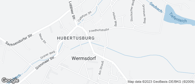 Karte mit Standort von Bäckerei Jung Wermsdorf