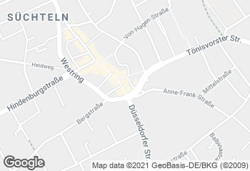 Karte mit Standort von Landbäckerei Stinges