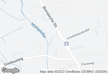 Karte mit Standort von Michas Naturbackstube bei Auengarten Leipzig