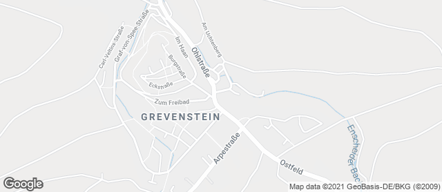 Karte mit Standort von Bäckerei Franzes in Grevenstein