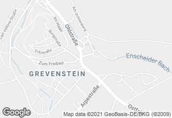 Karte mit Standort von Bäckerei Franzes in Grevenstein
