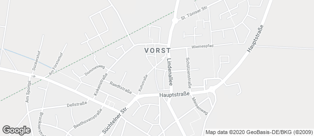 Karte mit Standort von Bäckerei Manfred Oomen