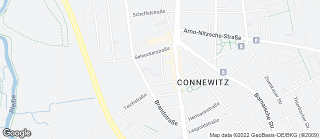 Karte mit Standort von Michas Naturbackstube bei Biomare Connewitz