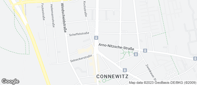 Karte mit Standort von LUKAS Bäcker am Connewitzer Kreuz