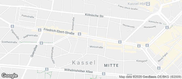 Karte mit Standort von Bäckerei Becker    Filiale Friedrich-Ebert-Straße 57