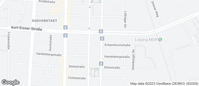 Karte mit Standort von Backhaus Hennig GmbH Backcafé Leipzig-Südvorstadt