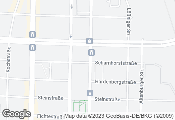 Karte mit Standort von Backhaus Hennig GmbH Backcafé Leipzig-Südvorstadt
