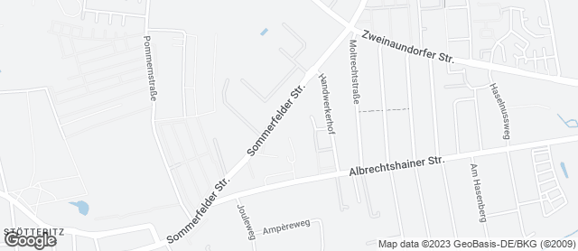 Karte mit Standort von Wendl GmbH Konditorei & Bäckerei, Filiale im Netto-Markt Sommerfelder Straße