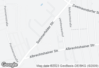 Karte mit Standort von Wendl GmbH Konditorei & Bäckerei, Filiale im Netto-Markt Sommerfelder Straße