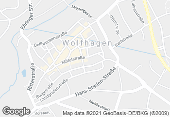 Karte mit Standort von Bäckerei Briesemeister
