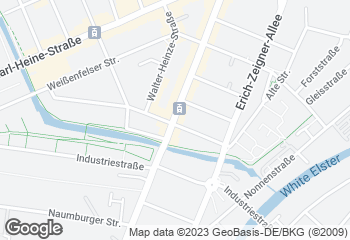 Karte mit Standort von Wendl GmbH Konditorei & Bäckerei, Filiale Lauchstädter Straße