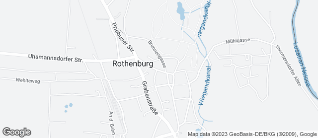 Karte mit Standort von Bäckerei Tschirch Filiale Rothenburg