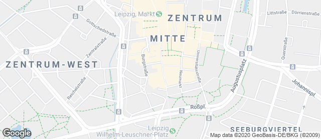 Karte mit Standort von LUKAS Bäcker Peterstraße Leipzig City