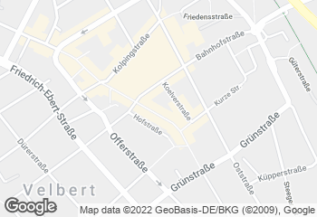 Karte mit Standort von Policks Backstube - Standort Velbert