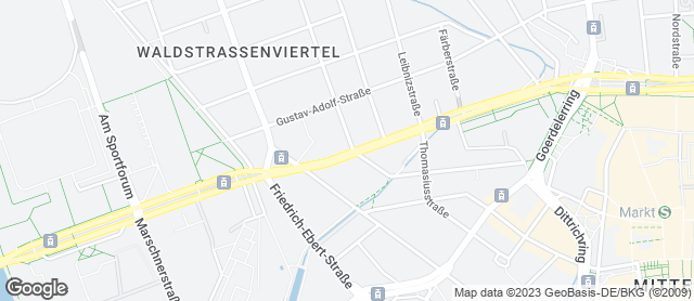 Karte mit Standort von Wendl GmbH Konditorei & Bäckerei, Filiale Tschaikowskistraße
