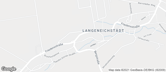 Karte mit Standort von Bäckerei und Konditorei Helge Sommerwerk, Fachgeschäft Langeneichstädt