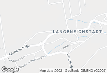 Karte mit Standort von Bäckerei und Konditorei Helge Sommerwerk, Fachgeschäft Langeneichstädt