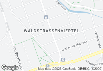 Karte mit Standort von LUKAS Bäcker Waldstraße Leipzig