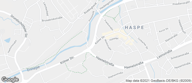 Karte mit Standort von Kamm-Inn Hagen-Haspe