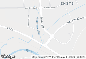 Karte mit Standort von Bäckerei Tismes, Inh. Jennifer Hennecke