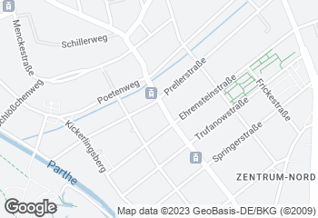 Karte mit Standort von Handwerksbäckerei und -konditorei Kleinert