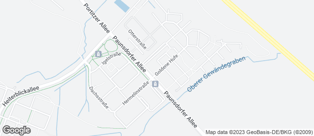 Karte mit Standort von Wendl GmbH Konditorei & Bäckerei, Filiale im Penny-Markt Paunsdorf