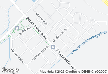Karte mit Standort von Wendl GmbH Konditorei & Bäckerei, Filiale im Penny-Markt Paunsdorf