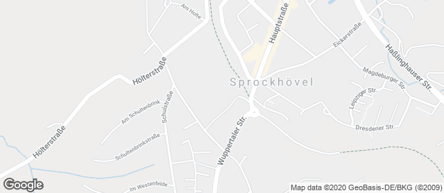 Karte mit Standort von Bäckerei Die 2 im Lidl Sprockhövel
